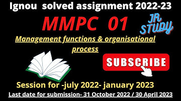 MMPC 01 Solved Assignment 2022-23 | MMPC 01  Solved Assignment 2022-2023 | MMPC 01 Assignment PDF