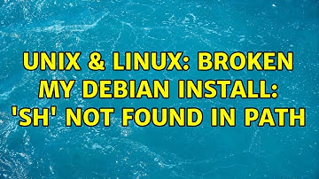 Unix & Linux: Broken my Debian install: 
