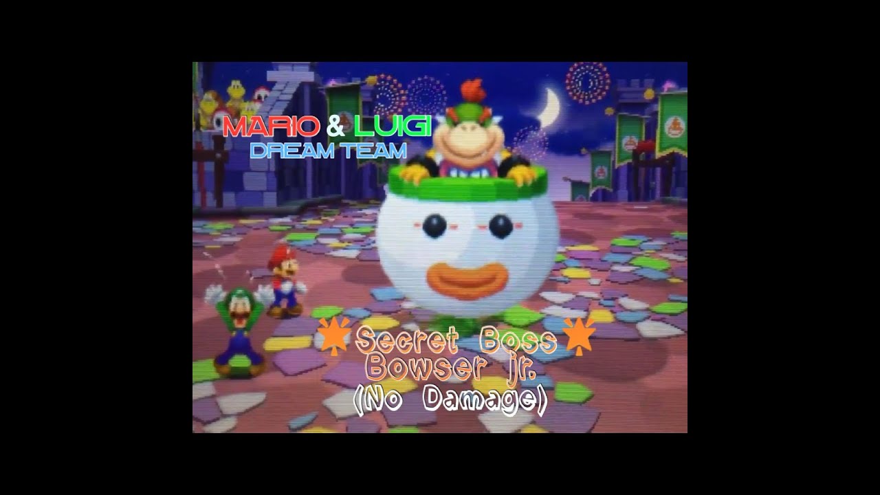 Mario & Luigi - Dream Team [SECRET BOSS] Bowser Jr. (No Damage)