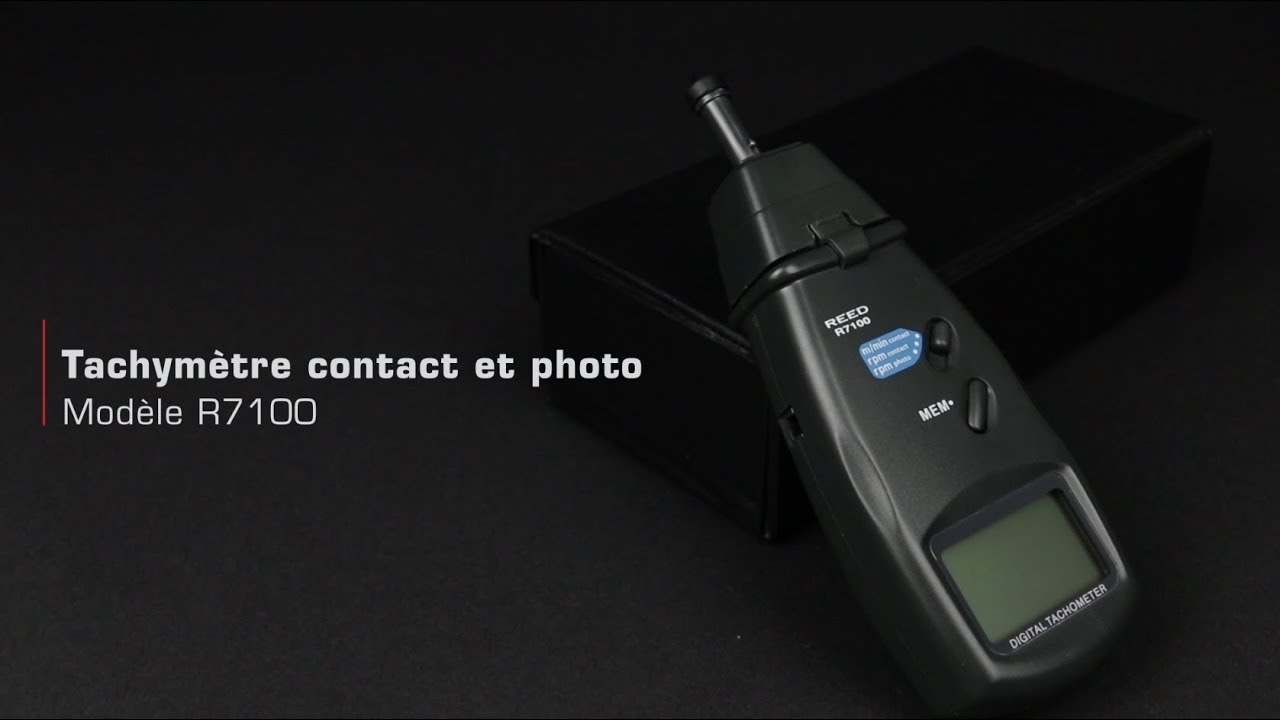 R7100 Tachymètre combiné contact et photo laser - YouTube