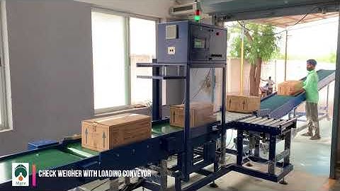 Check weighing system with loading conveyor