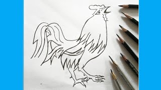 How to draw a hen in easy way || How to draw a hen || Easy pencil Drawing