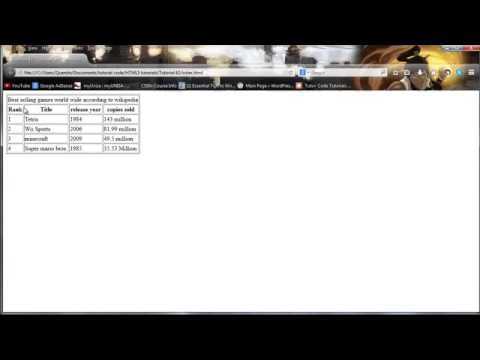 HTML5 and CSS3 beginners tutorial 42   colspan and rowspan1