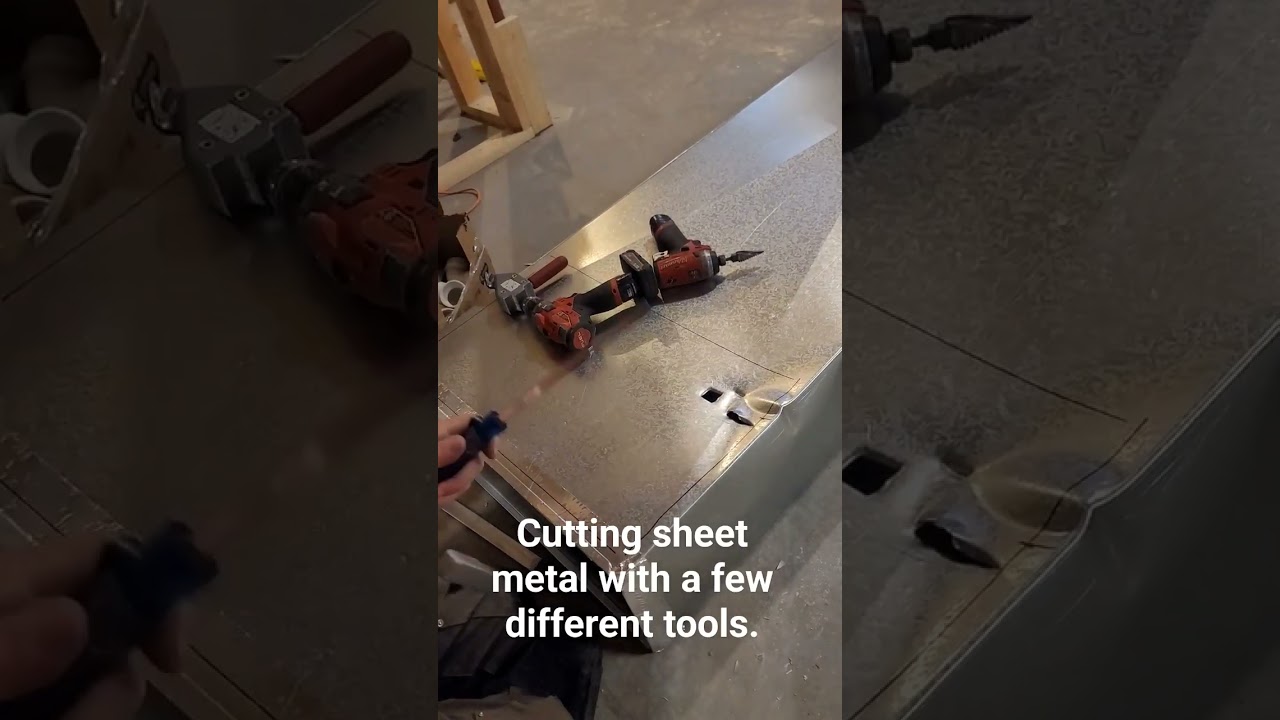 Just a few ways to cut into sheet metal ductwork.   