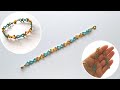 Boru Boncuktan Bileklik Yapımı.Yeni Başlayanlar İçin Kolay Bileklik Yapımı.Bracelet for Beginner