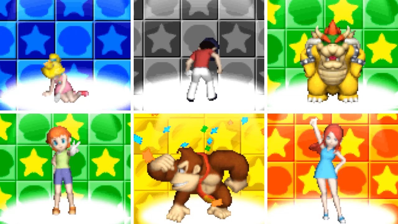 [Mario Golf: Advance Tour] All Post-Hole Character Animations!!