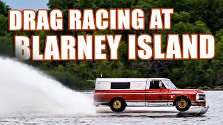 Farmtruck races the World's Fastest Pontoon Boat at Blarney Island! Behind the scenes video!