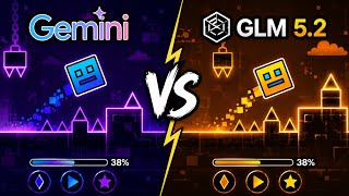 Gemini vs GLM 5.2: Who Made the Better Geometry Dash in One Prompt? screenshot 1