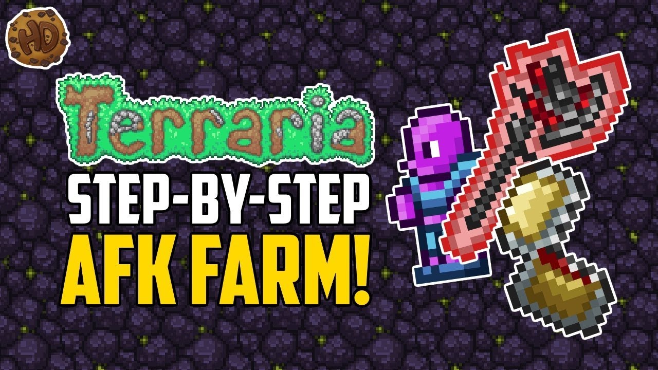 Terraria Step By Step AFK Farm | Terraria How To | HappyDays 