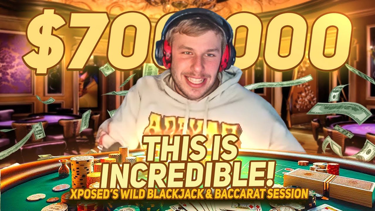 Невероятная игровая сессия в блэкджек и баккара с выигрышем в 700 000 долларов! Это просто безумие!