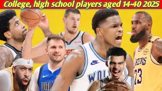 Best NBA, college, high school basketball players by age 14-40।🥹 nba। Nba।🫣