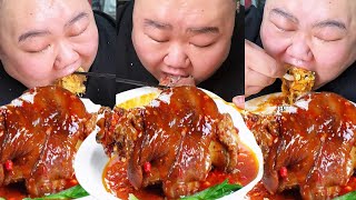 [Big Stomach King Challenge] Challenge to eat 5kg of Xi 'an braised elbow in one breath! Fat but no