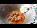 07 freshly cooked meat ball dish in indonesia  indonesian street food