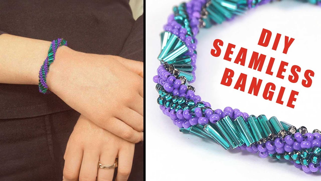 DIY Spiral Beaded Bracelet - Seamless Russian Spiral Bangle Tutorial