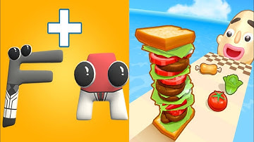 Sandwich Runner vs Alphabet Lore - All Levels Gameplay Android,iOS - NEW APK UPDATE JEIXV