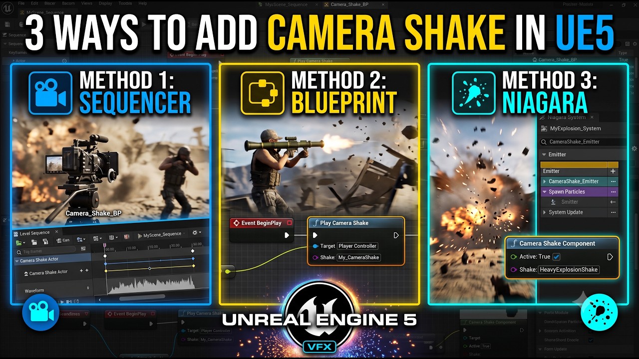 3 Ways to Create Camera Shake in UE5