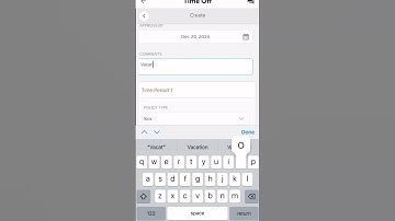 Time Off Request Instructional Video