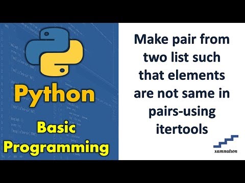 Make pair from two list such that elements are not same in pairs-using itertools