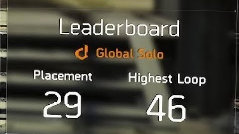 The Division 2 Descent Solo Run (45th Loop)