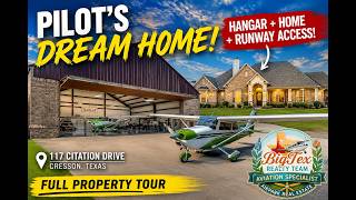 This Texas Airpark Home Has a Private Hangar & Runway Access! ✈️ | Hangar Home Tour
