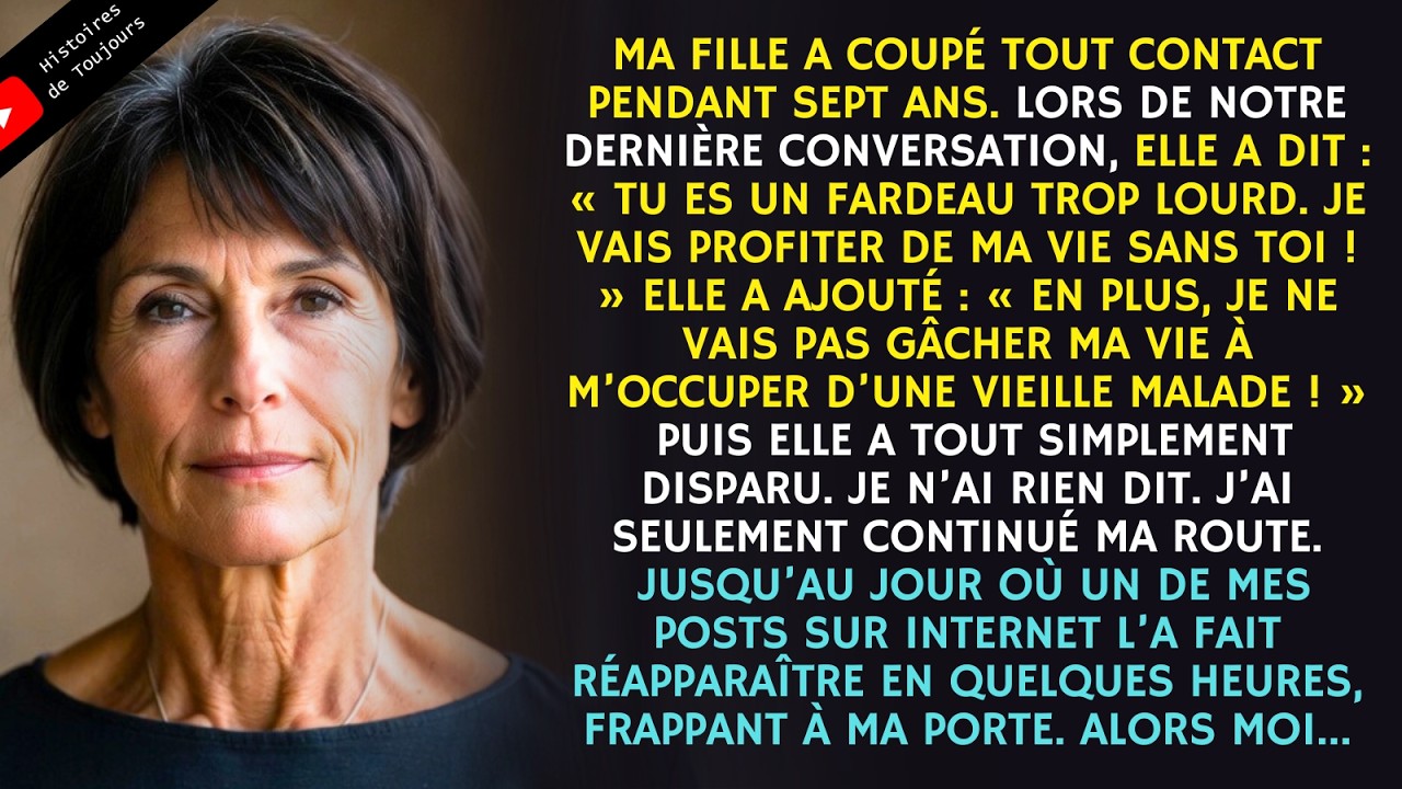 Ma fille a coupé contact des années. Un post en ligne l’a fait revenir en heures. Alors moi…