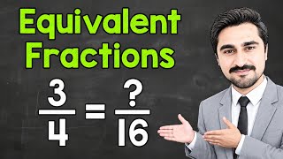 Equivalent Fractions Made Easy!  Solve 3/4 = ?/16 | Quick Math Trick