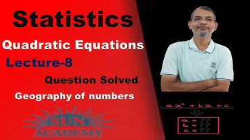 #Statistics | #Quadratic Equation | Question Explained | F.Y.  B .Com | By Sun Academy