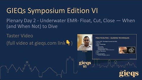 Plenary Day 2 - Underwater EMR- Float, Cut, Close — When (and When Not) to Dive (Taster Video)