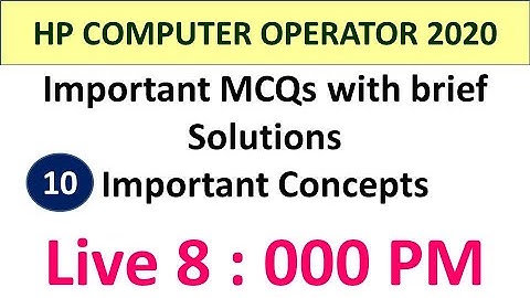 #10 HPSSC Computer Operator Important Mcqs With Complete Computer Important Question Lets Crack