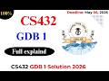 cs432 gdb solution 2026 || #CS432# #GDB #1 Spring 2026 ||   Correct Solution @LearningWithAbidAli