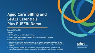 Aged Care Billing and GPACI Essentials Plus PUFFIN Demo