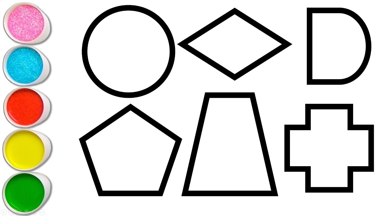 2D shapes drawing | Learn shapes with colors, Edicational video for kids | reschool learning