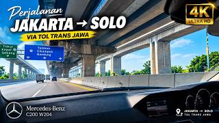Mercedes Driving Across Java 🇮🇩 | Jakarta to Solo Highway Drive ASMR + Relaxing Music