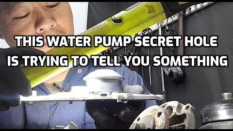 THIS HOLE IS TRYING TO TELL YOU THE WATER PUMP IS ABOUT TO FAIL AND CAUSE YOUR ENGINE TO OVERHEAT