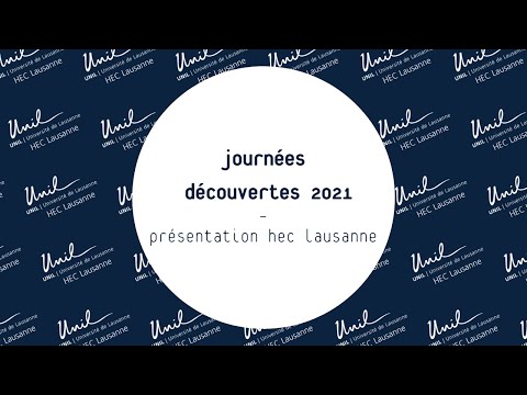 Journées Découvertes 2021 - présentation HEC Lausanne