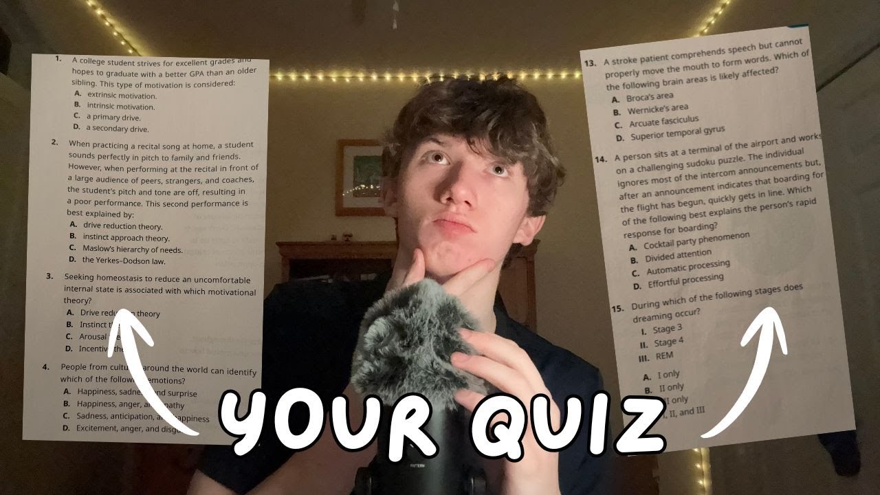 [ASMR] Короткий психологический тест, который поможет расслабить ваш мозг! 🧠 (Скрежет микрофона/Ш...