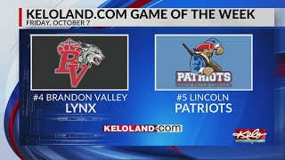 Lincoln to host Brandon Valley in Livestream Game of the Week