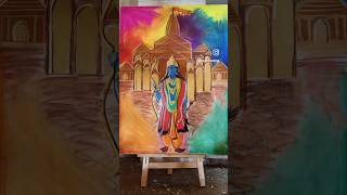 Jai shree ram #chalkpainted #worship #ayodhyarammandir #22january2024 #historical #day #chanram