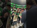 Leo Campana pulling up to TD Garden and showing love! ✍️🔵🔴 x ☘️