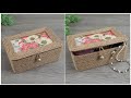 DIY Оригинальная шкатулка из картонной коробки и джута