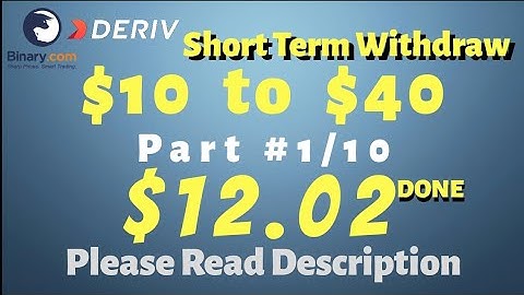Part#1/10 $12.02 Done $10 to $40 free bot binary.com deriv profit consistent digit differ
