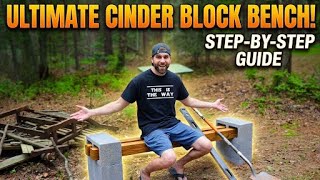 Cinder Block Bench // cheap easy outdoor seating