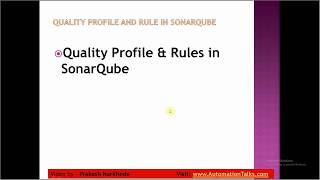 CICD for Automation Testers - 13.7 -  Quality Profile and Rule in SonarQube