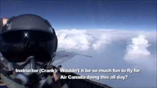 F18 training flight landing in a civilian airport