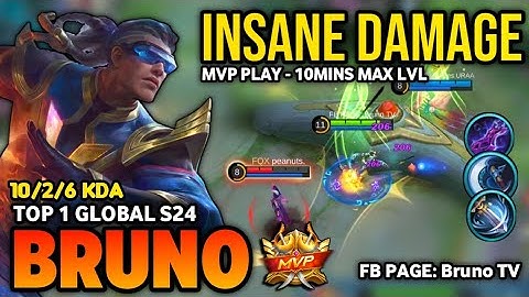 BRUNO BEST BUILD 2022 | TOP 1 GLOBAL BRUNO GAMEPLAY | MOBILE LEGENDS✓