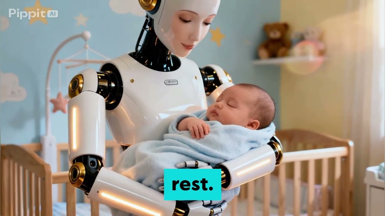 @My_Magination A humanoid robot is employed as a babysitter 