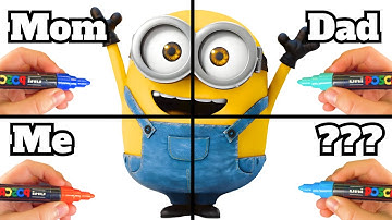 I CHALLENGED MY FAMILY TO DRAW MINION STUART...IT GOT CRAZY 🤯