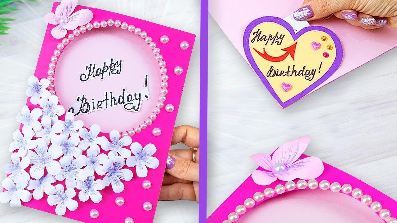 DIY Happy Birthday card for sister | How to make easy craft paper card ...