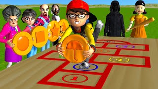 Scary Teacher 3D vs Squid Game Wooden Floor Numbers and Honeycomb Candy Shapes 5 Times Challenge by Scary Teacher Family 1,514,803 views 4 months ago 31 minutes