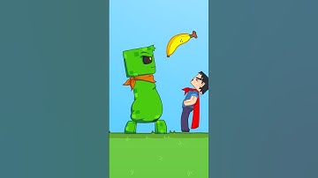 Banana 🍌 - Creeper gets Hungry! #EpicMemeQuest #animation